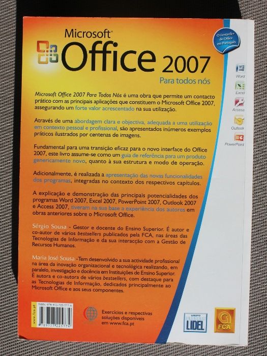 Livro Office 2007 para todos nós da FCA (COMO NOVO)