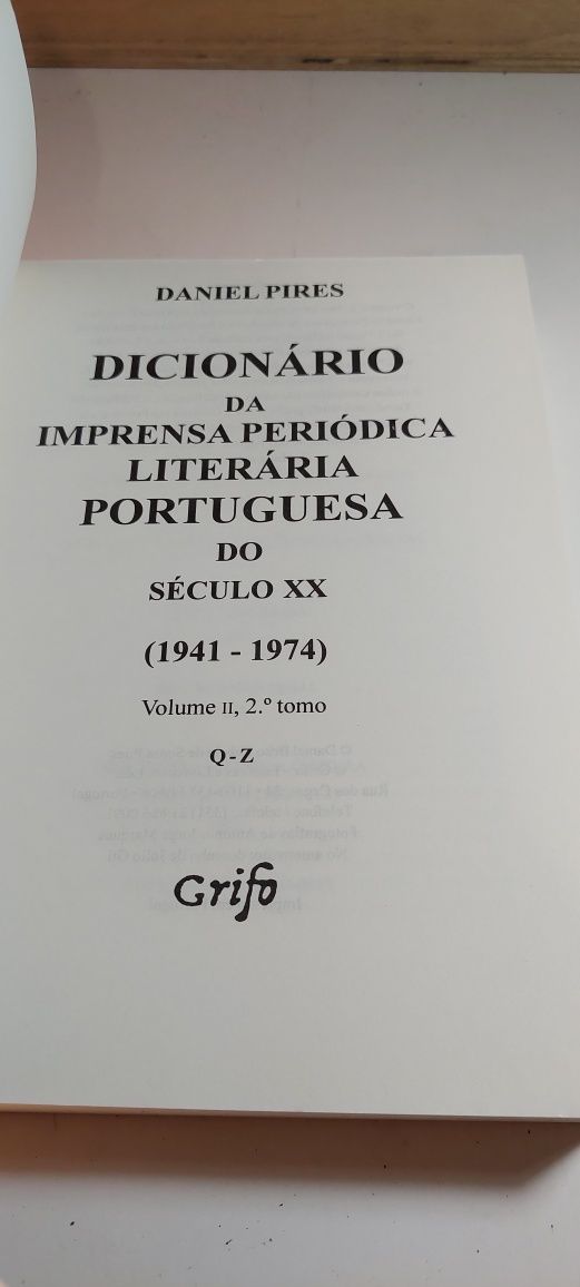 Dicionário da Imprensa Periódica Literária Portuguesa do Século XX