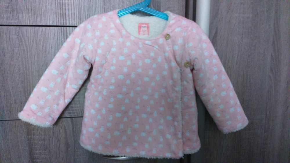 Śliczna cieplutka bluza,kurtka 5 10 15