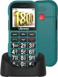 Telefon dla seniora Uleway G190 niebieski stylowy