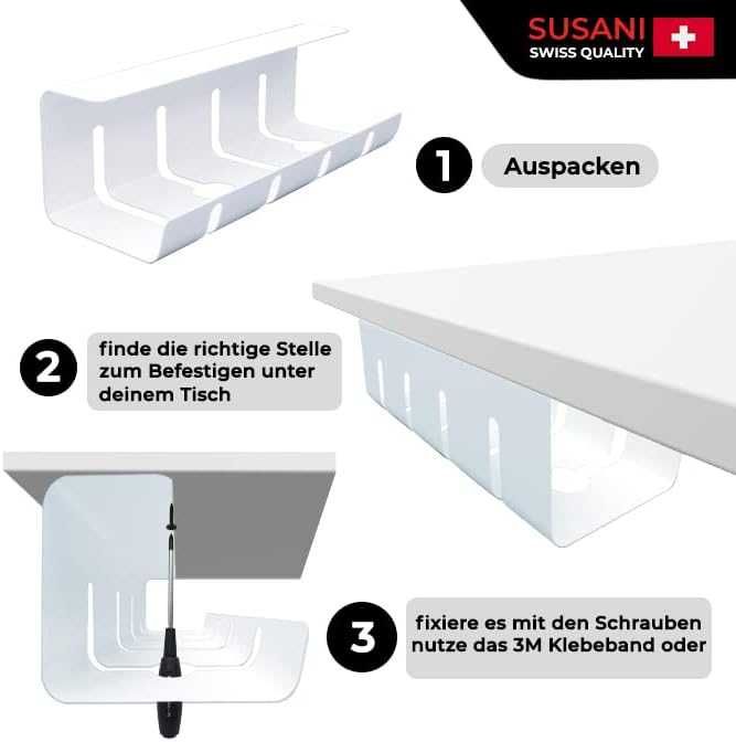 Kanał na kable pod biurko organizer półka 626