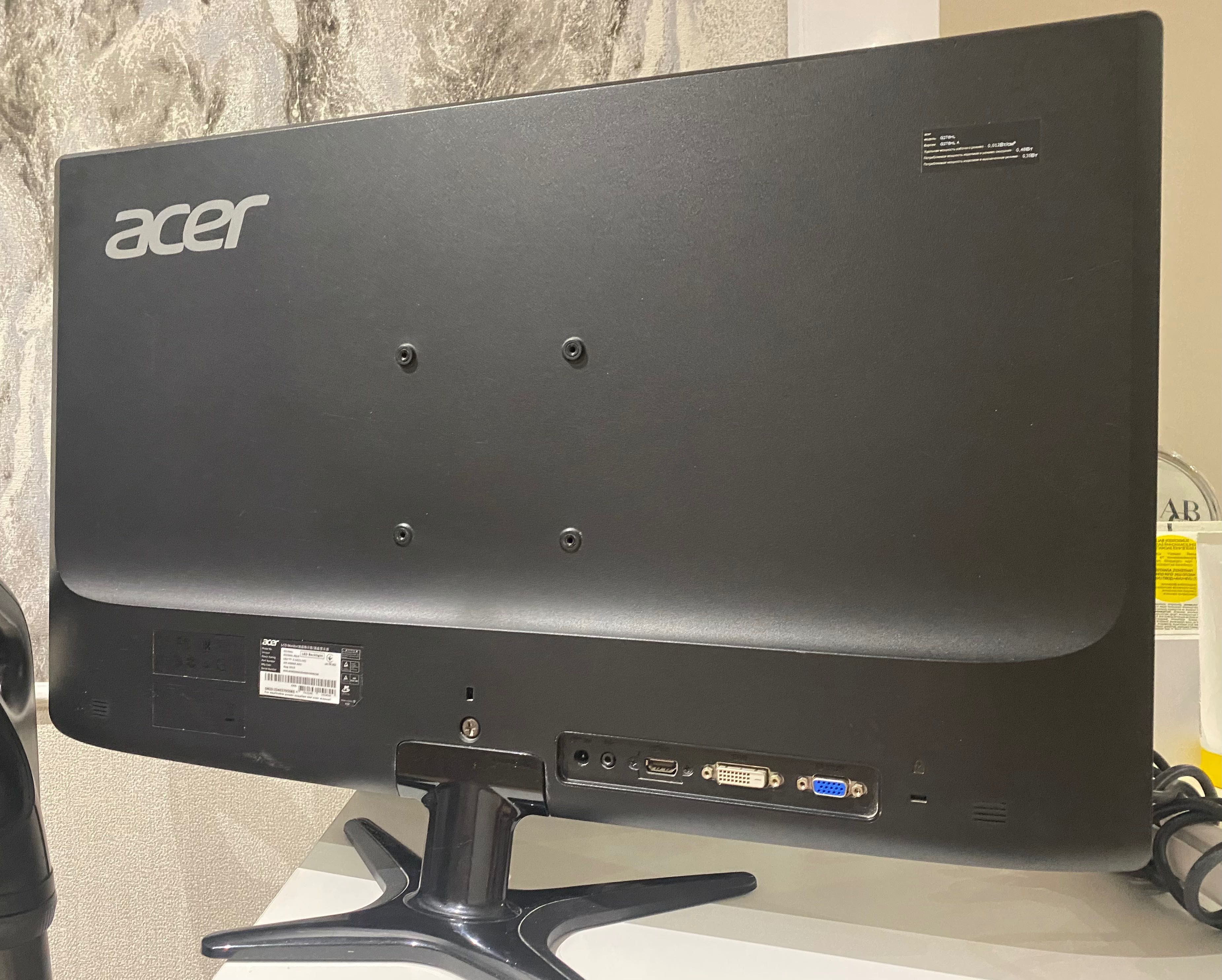 Монітор ACER G276HL 27"дюймів, широкоформатний Full HD 1920x1080 LED