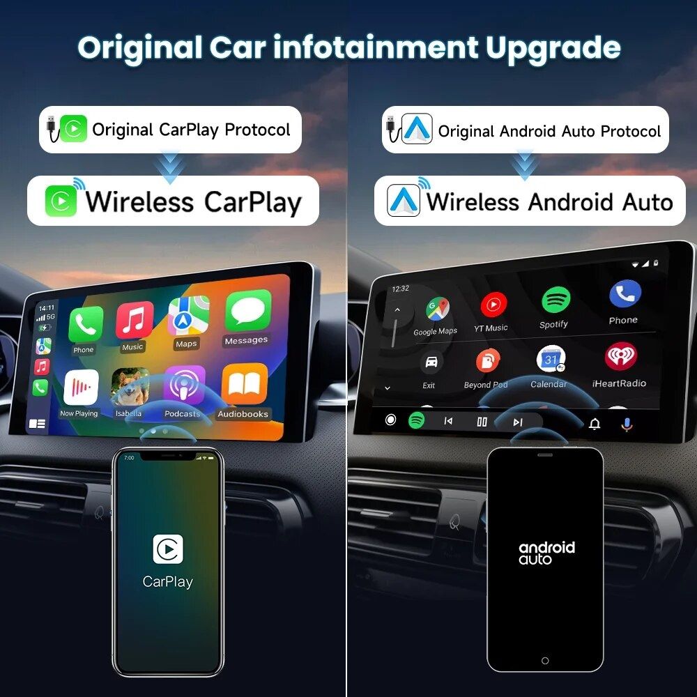 Адаптер CarlinKit 5.0 - бездротовий Apple CarPlay / AndroidAuto