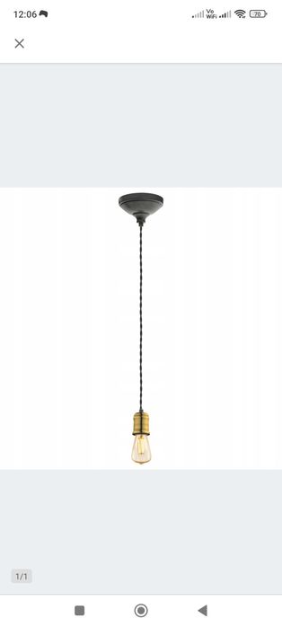 Eglo YORTH 32537 Zwis sufitowy 1x60W/E27