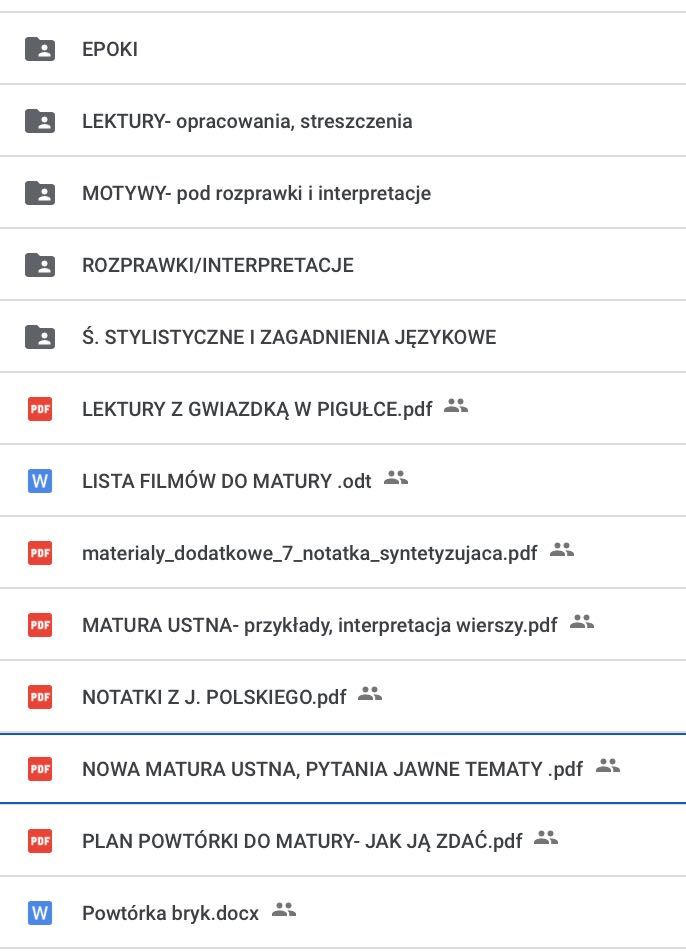 notatki MATURA JĘZYK POLSKI korepetycje ustny podstawa rozszerzenie