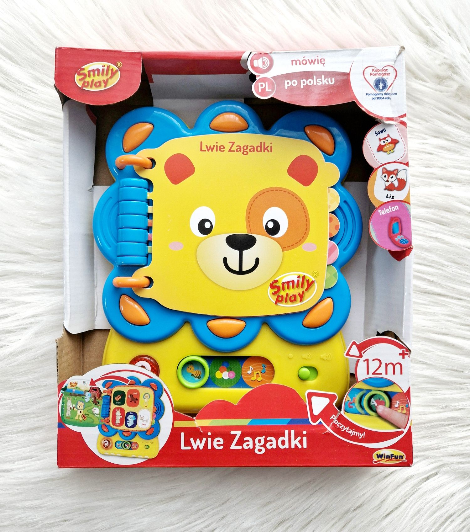 SMILY PLAY Lwie Zagadki książeczka edukacyjna interaktywna nauka muzyk