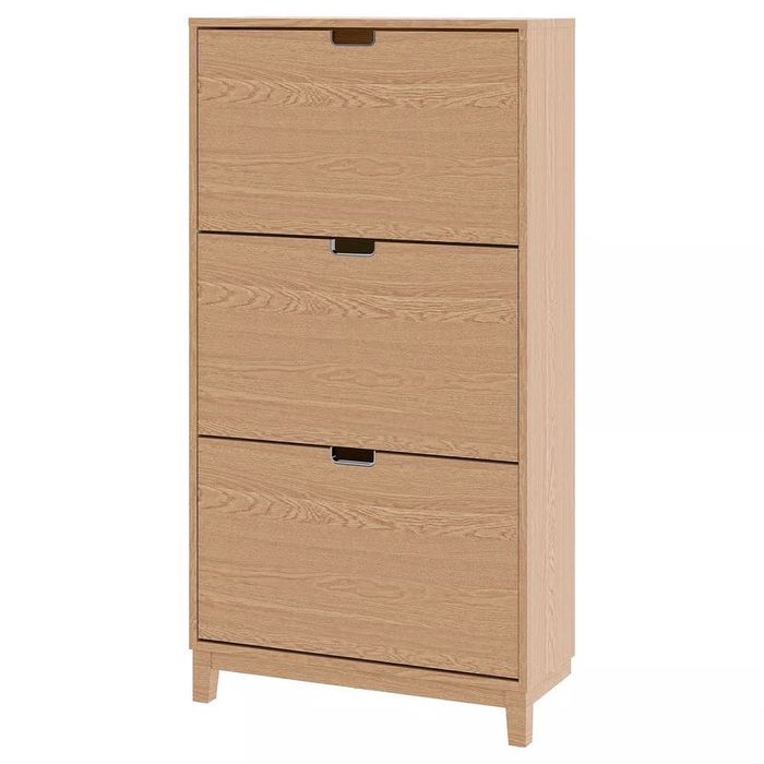 Ikea STÄLL
Szafka na buty, 3 przegrody, okl dęb, 79x29x148 cm