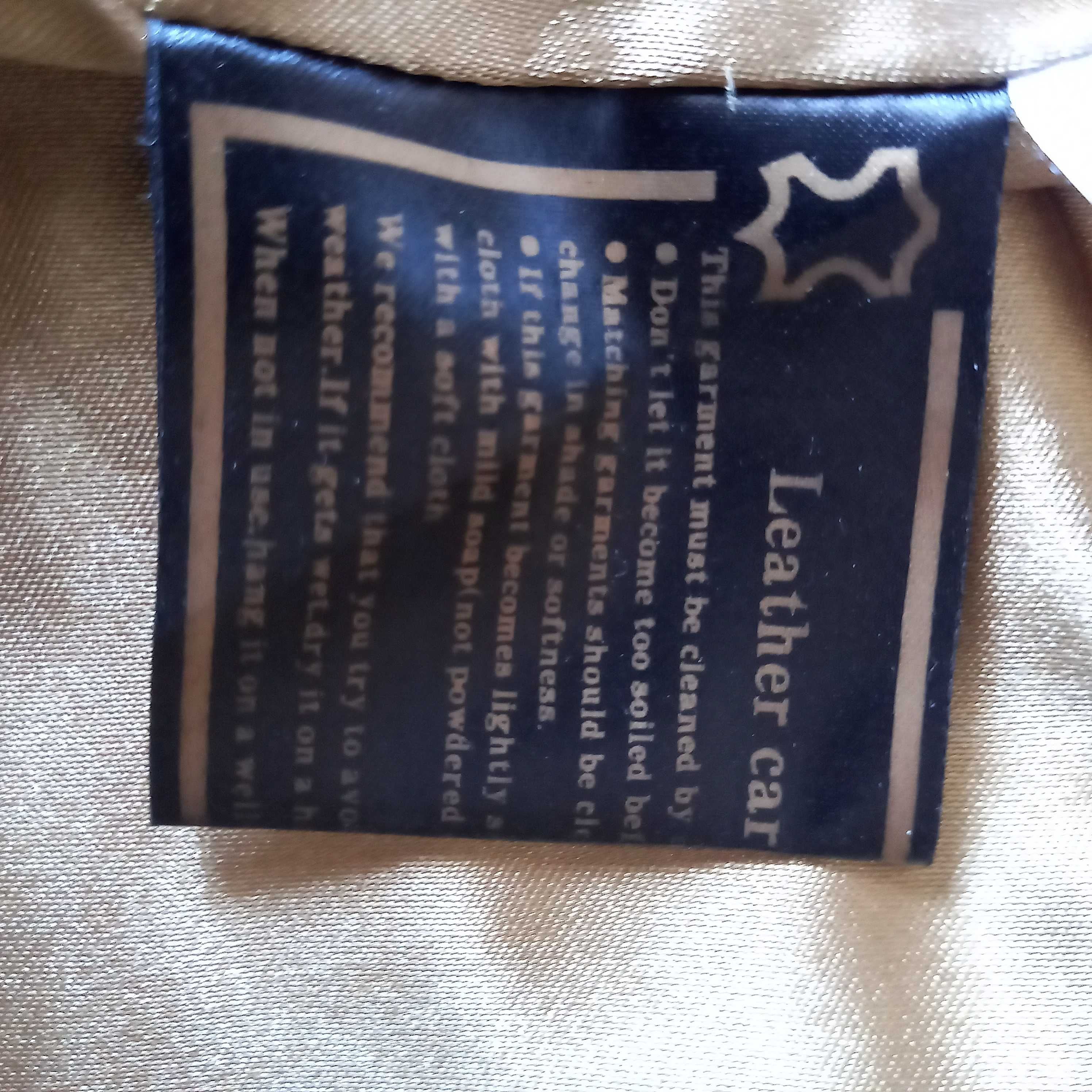 Skórzana kurtka, ciepły beż