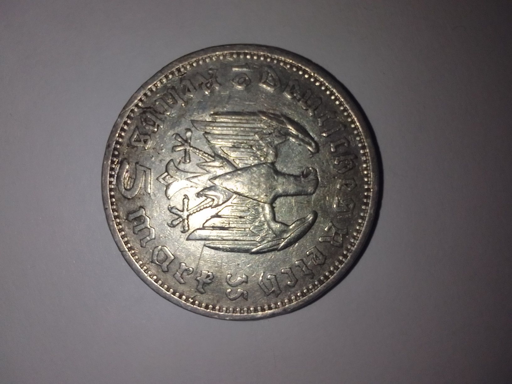 5 рейхсмарок, 1935, срібло