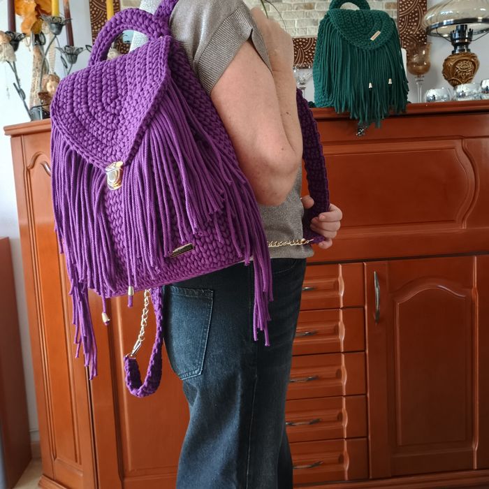 Duży plecak na szydełku