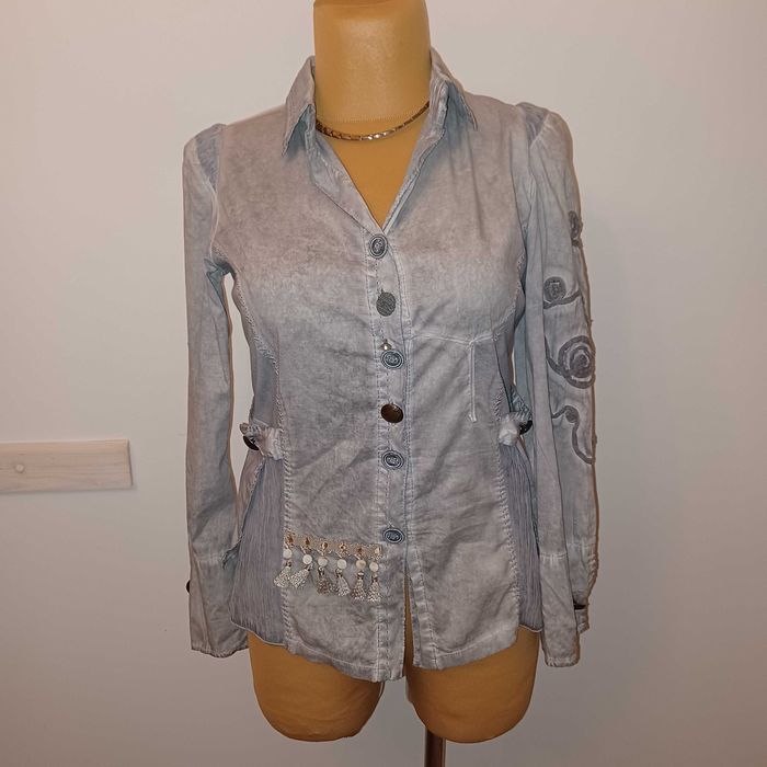 BOTTEGA bluzka tunika ciekawy oryginalny elegancki wygląd L/XL+