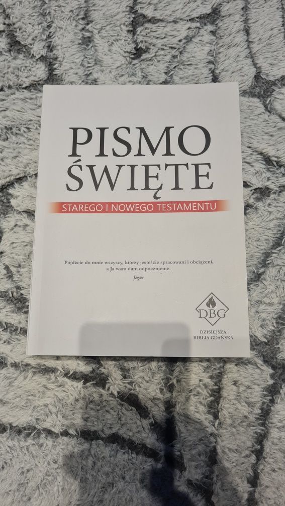 Pismo święte, DBG, biblia Gdańska, nowa. BIAŁA