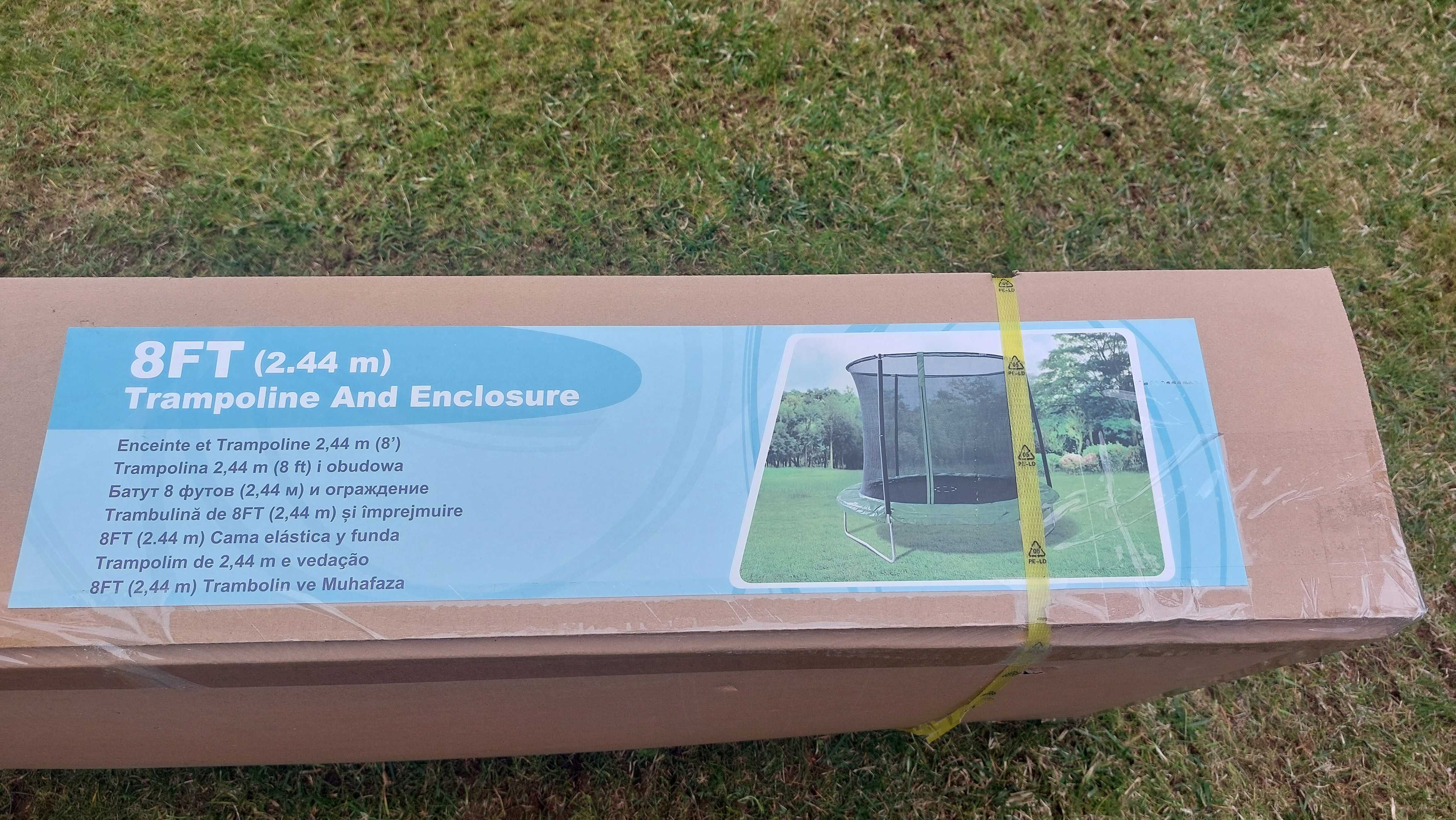 Trampolina z siatką zabezpieczającą 244cm nowa w pudelku!