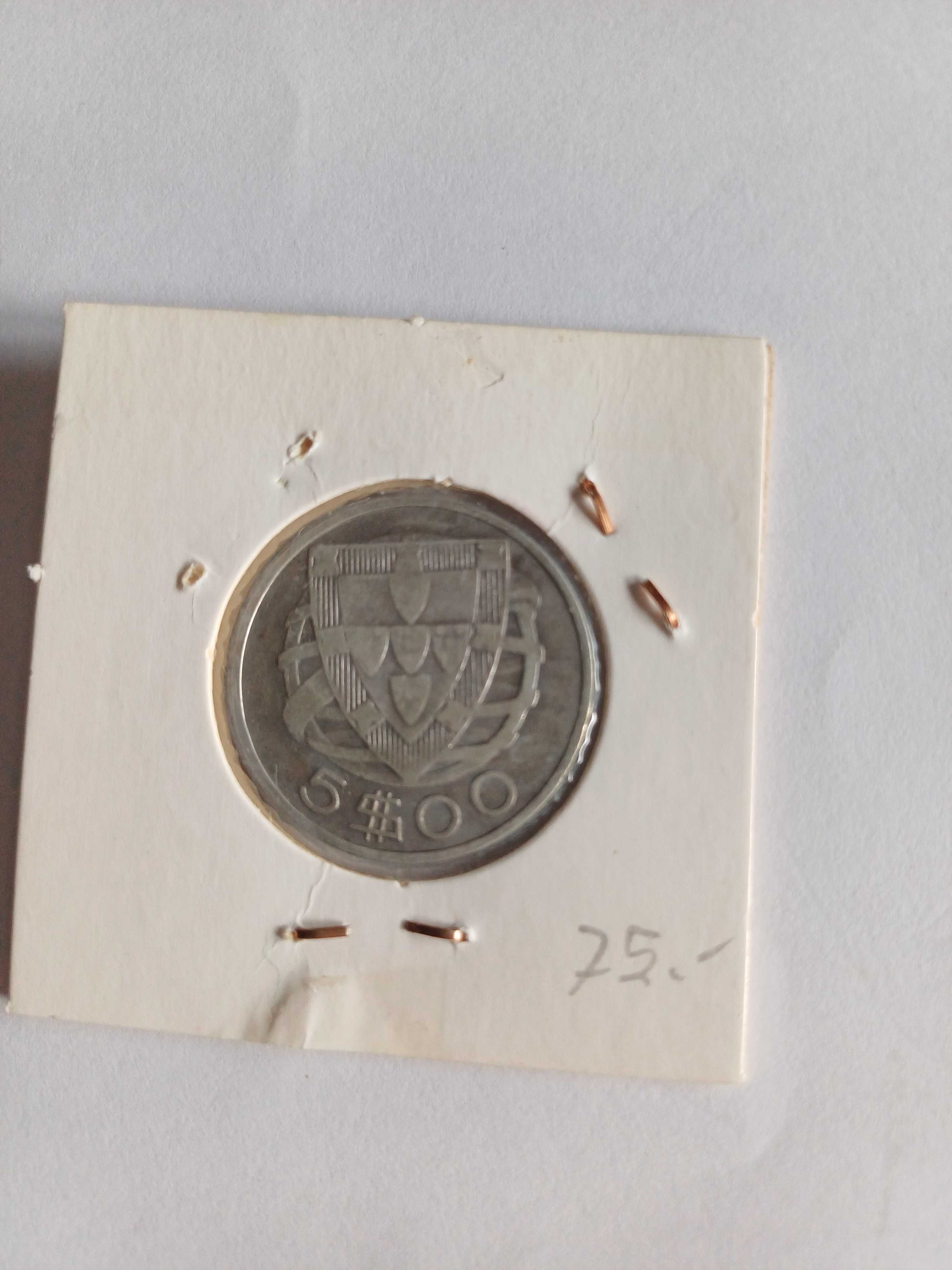5$00 EM PRATA de 1937 Rara no estado de MBC