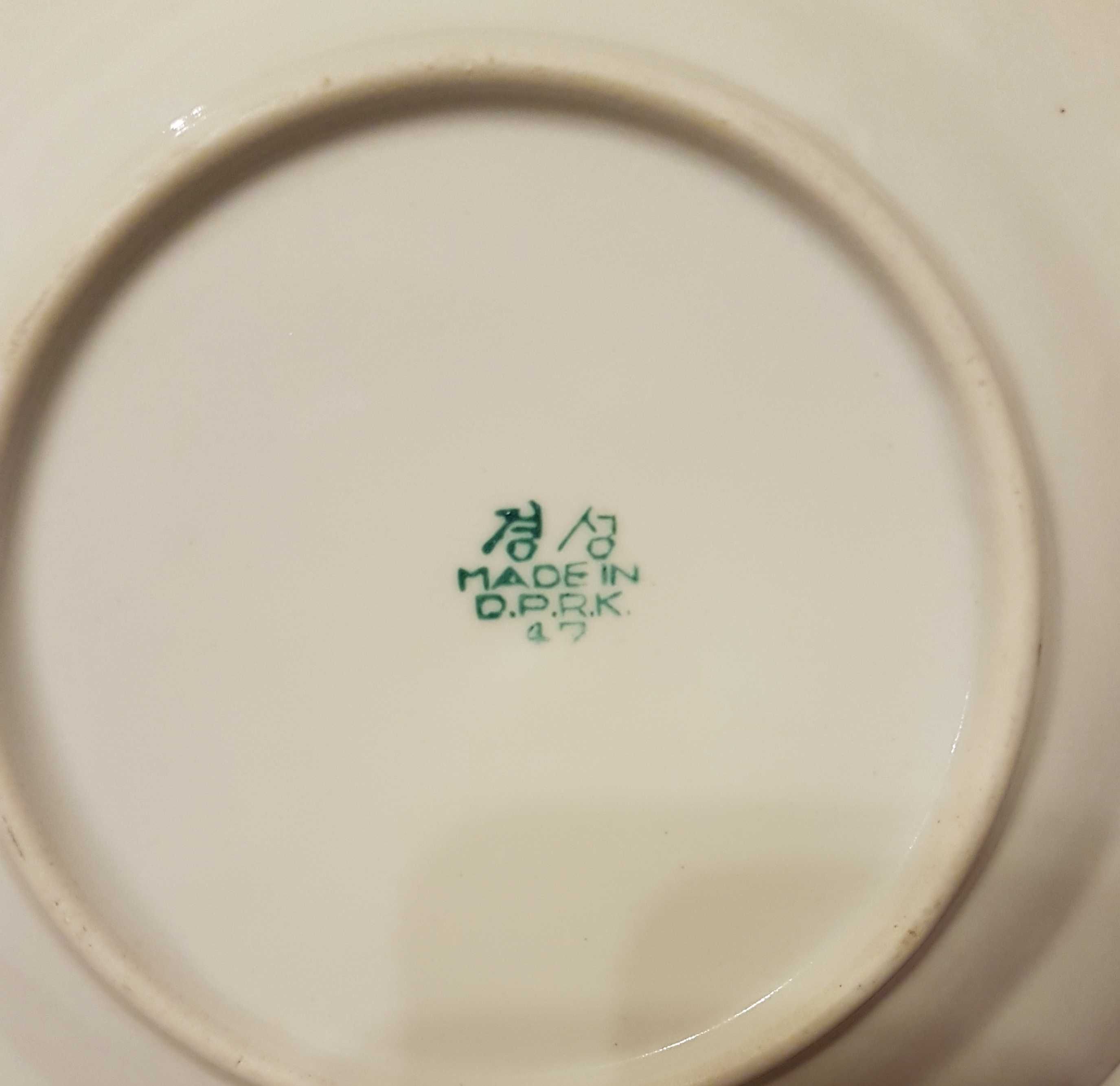 14  talerzy obiadowych głębokich kwiaty róż - 23 cm średnicy