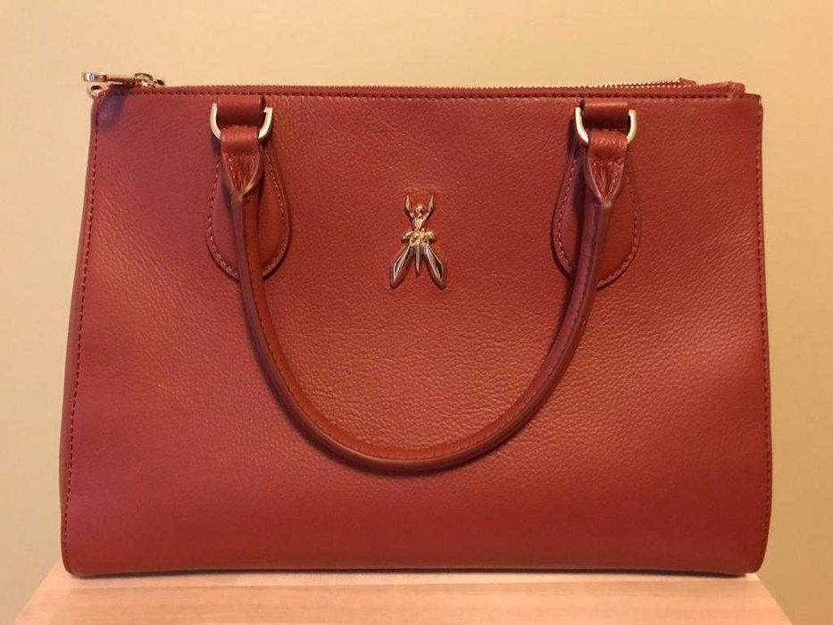 Torebka skórzana Patrizia Pepe 2V9941/A4U8-B702 Deep Bronze