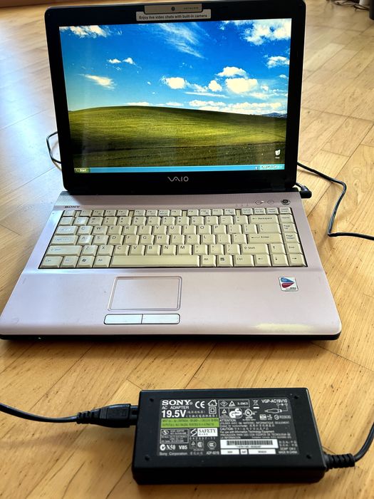 Laptop Sony Vaio retro USA, sprawny + zasilacz / lub na części