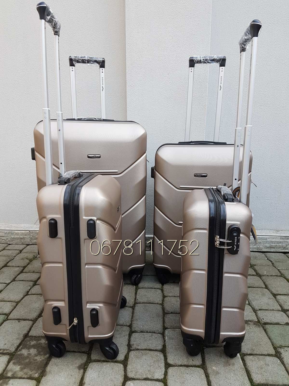 WINGS 147 Польща валізи чемоданы сумки на колесах комплект четвірка