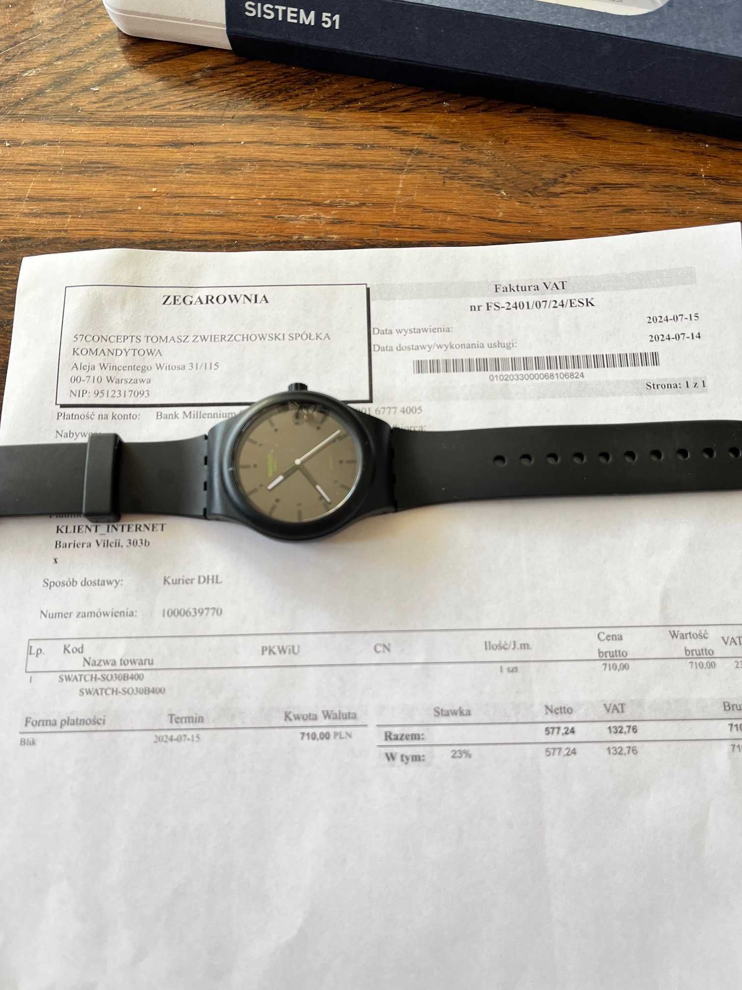 Zegarek SWATCH Sistem51 1983 - automatyczny jak nowy męski /unisex