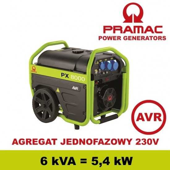 PRAMAC AGREGAT PX8000 AVR - nowy, oryginalnie zapakowany, na palecie