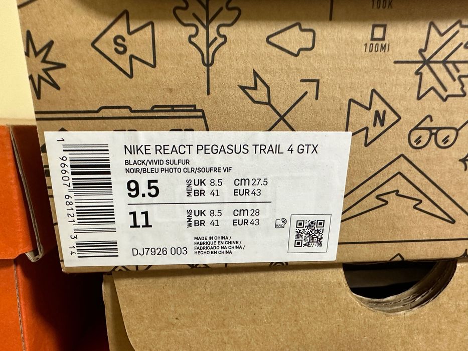 Кросівки Nike React Pegasus Trail 4 GTX Gore-Tex кроссовки DJ7926-003