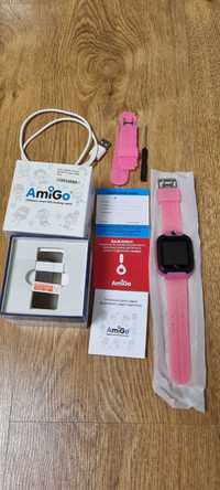 Дитячий смарт-годинник AmiGo GO007 FLEXI GPS Pink