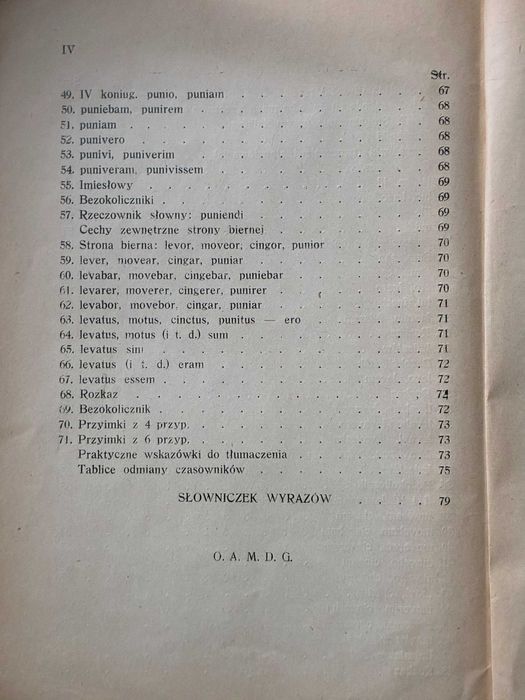 Samouczek do nauki języka łacińskiego 1938 r. Józef Orzech