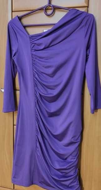 Sukienka mini ołówkowa intensywny fiolet S