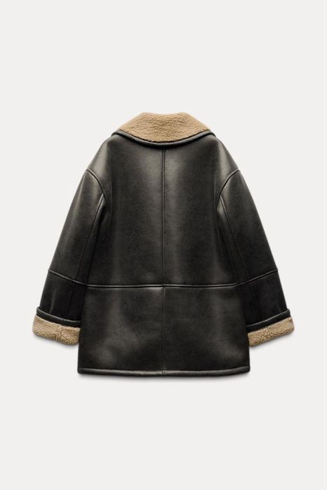 Дублянка куртка зимова дубльонка Зара зимняя дублянка Zara