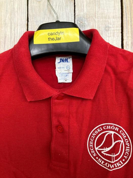 JHK, Koszulka Polo M, czerwona, krótki rękaw - chór Słowiki, 9-11