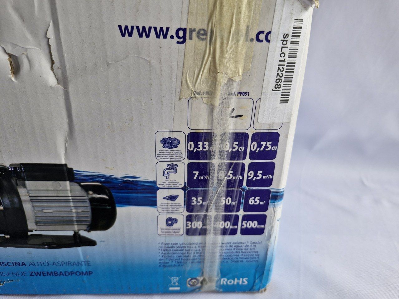 Gre Pp051 Basenowa Pompa Filtracyjna 450 W 8,5 M3/H