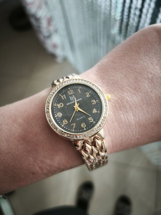 Złoty zegarek damski cekiny nowy