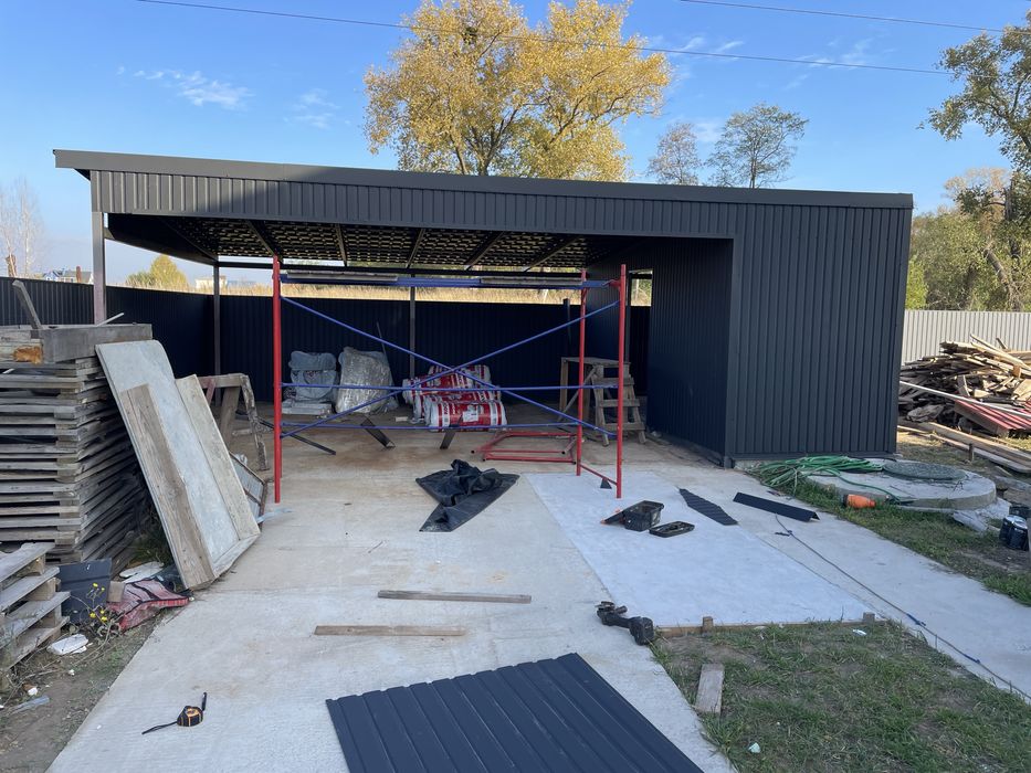 Хозблоки навіси забори відкатні ворота під ключ