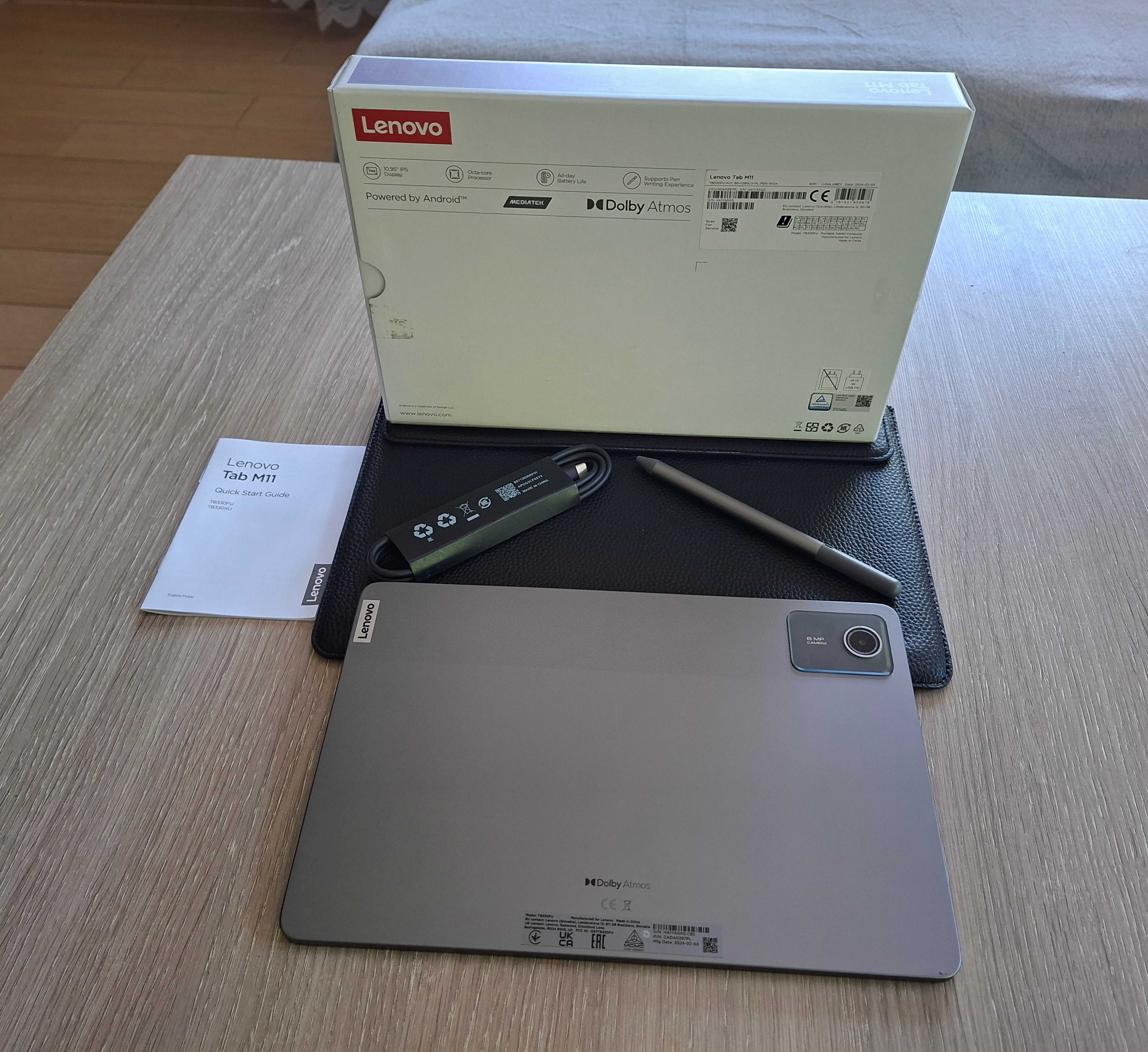 Tablet Lenovo M11-Android 15-8/128 - idealny stan -rysik plus etui
