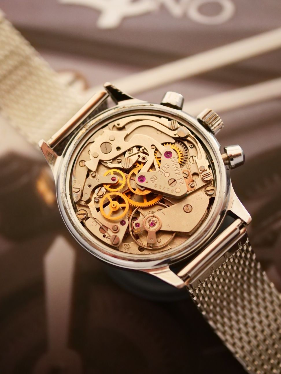 Poliot chronograph stary zegarek radziecki 3133 vintage chrono piekny