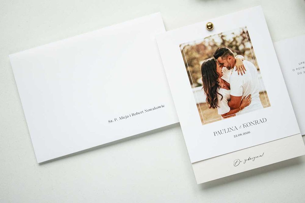 Zaproszenia ślubne ze zdjęciem, wesele, ślub, papeteria ślubna