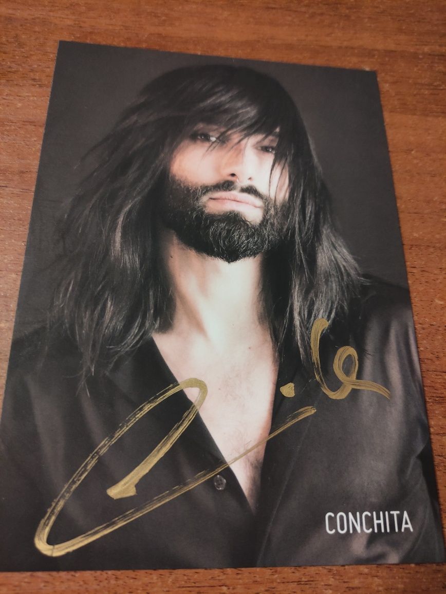 Autograf, podpis - Conchita Wurst Drag queen Thomas Neuwirth Muzyka