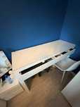 Toaletka IKEA MALM biały 120×41 cm + 2 szafki z szufladami