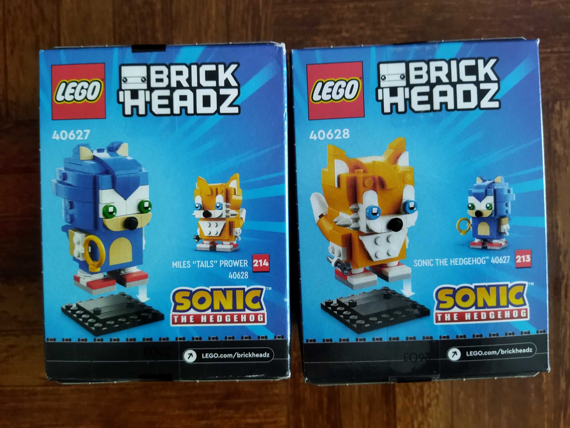 Conjunto Lego BrickHeadz Sonic Hedgehog - 40627 Sonic + 40628 Tails