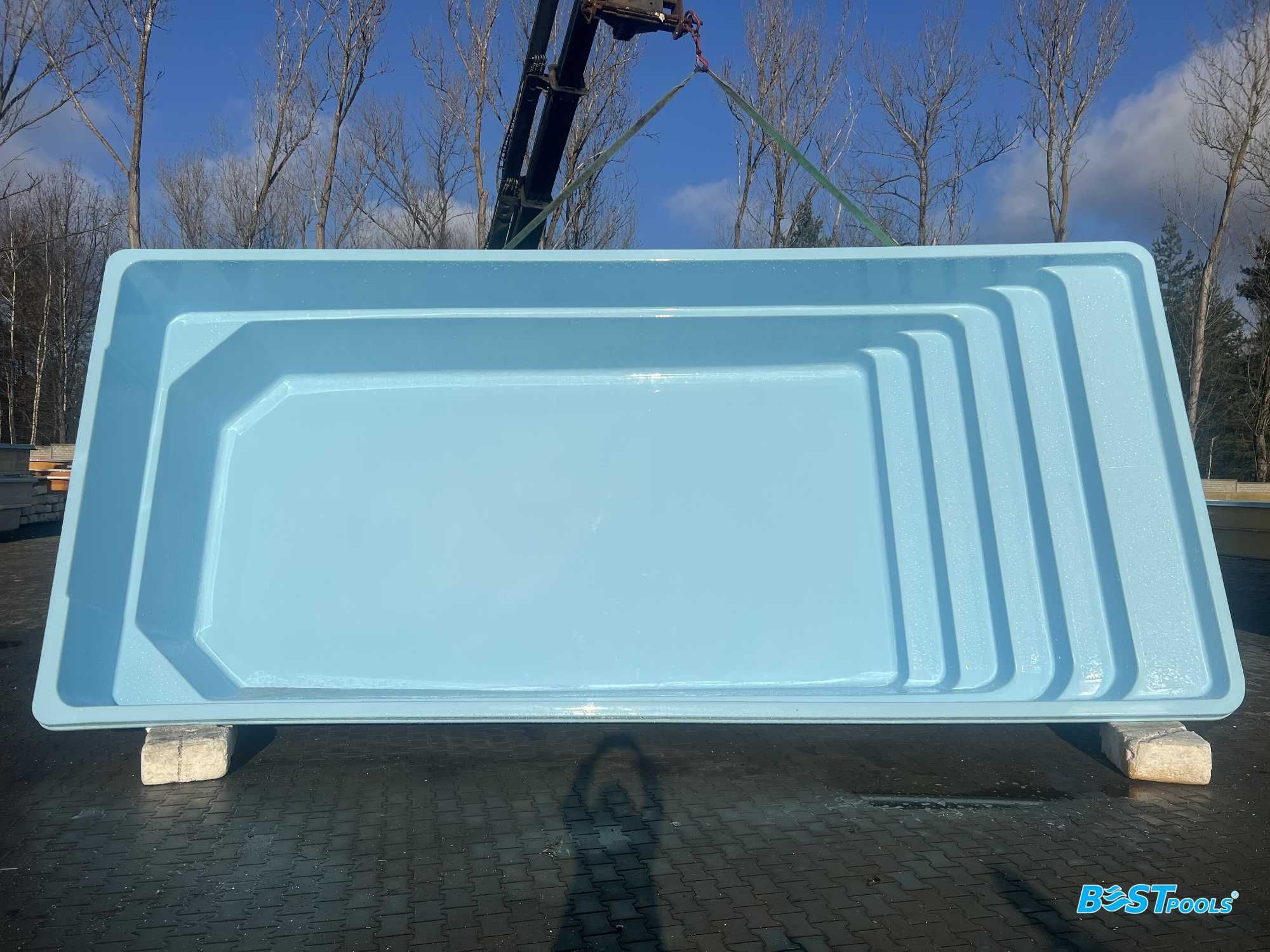 Nowy model FIDŻI 8.2x3.7x1.55m poliestrowy basen od producenta