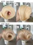 DOCZEPIANY KOK na gumce 100% włosy NATURALNE treska blond