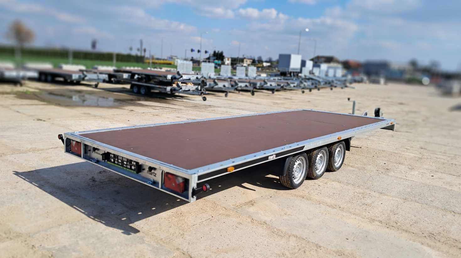 Długa laweta platforma Martz GT Plateau 600/3+najazdy DMC 3500kg NOWA