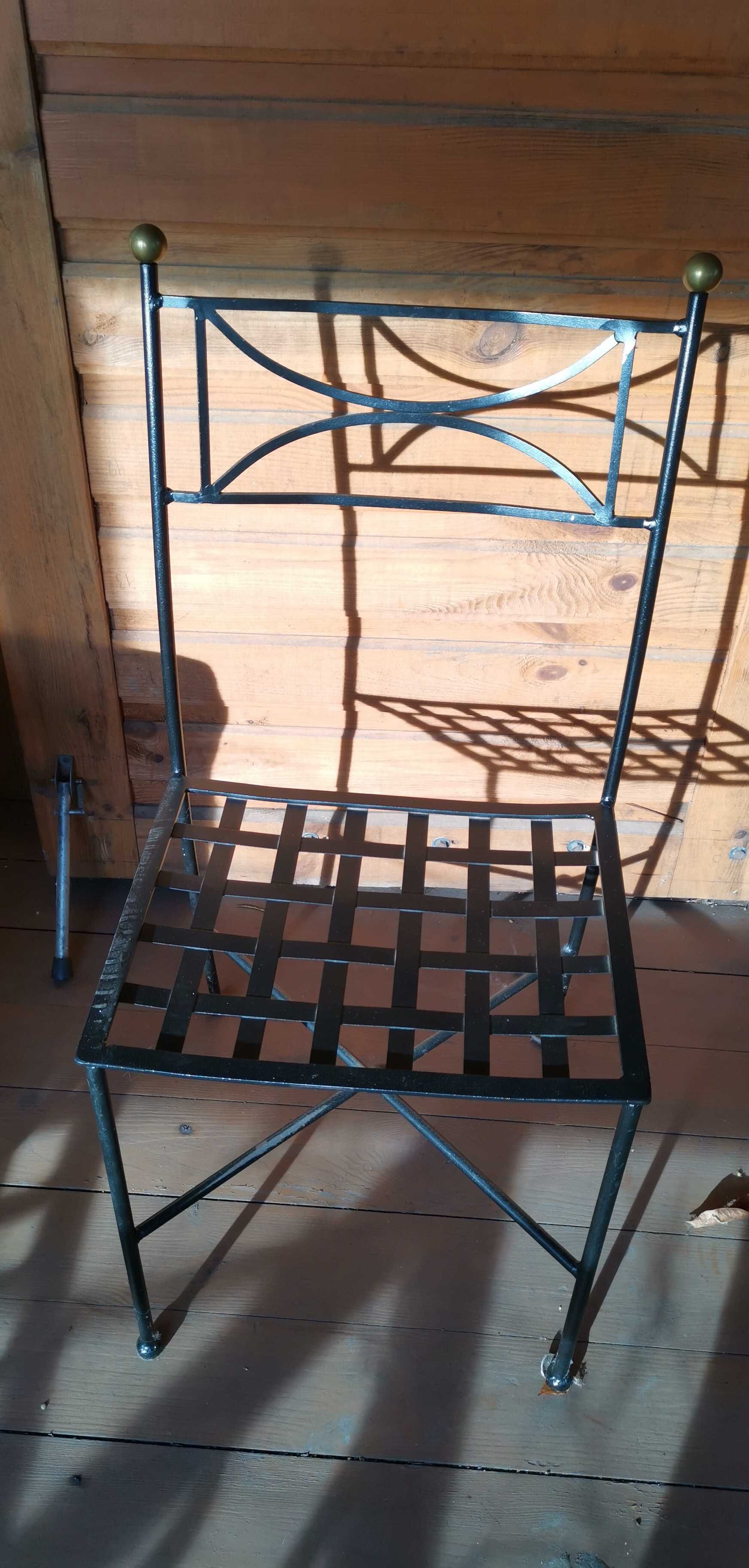Krzesło metalowe kute, fotel metalowy kuty czarne