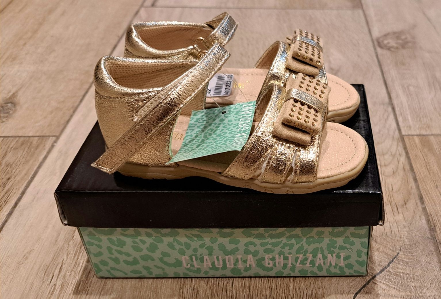 Nowe sandały złote dziewczynka r 22 Claudia Ghizzani