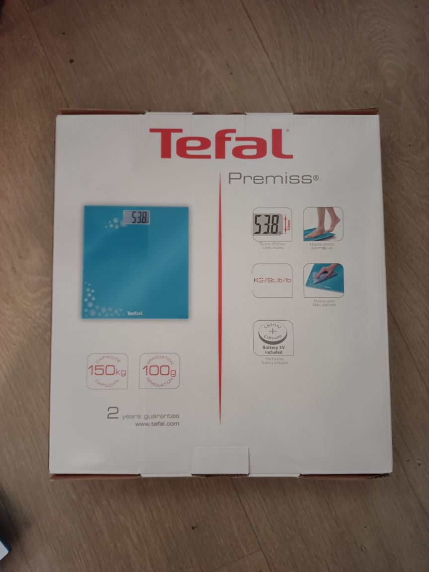 Весы tefal pp1004 v0 вес 150 кг голубые