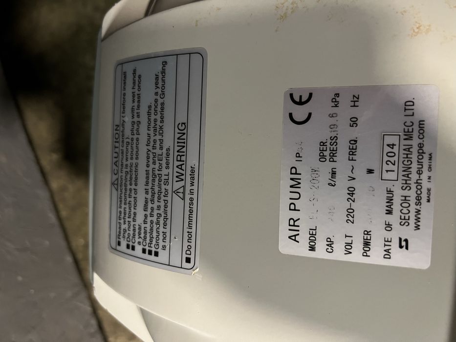 Повітряний компресор - аератор SECOH E-L-200w