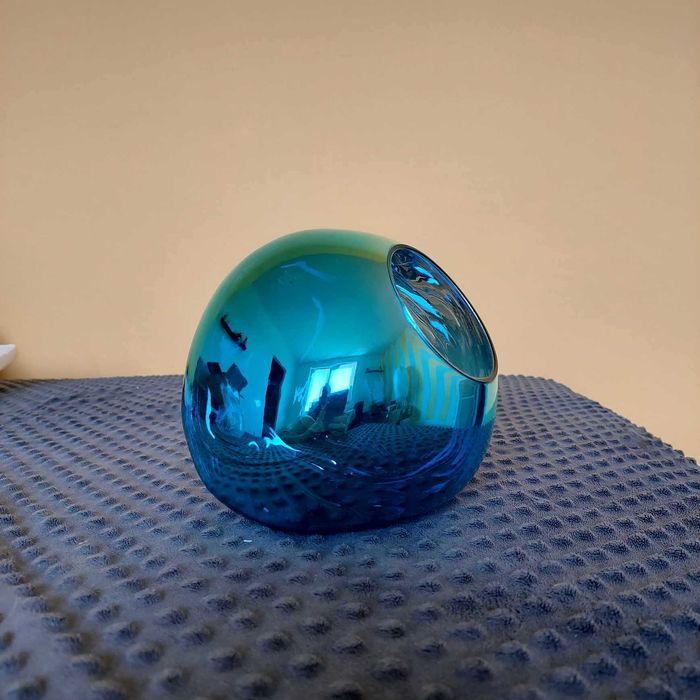 NOWA Lampa wisząca lustrzana niebieska żyrandol