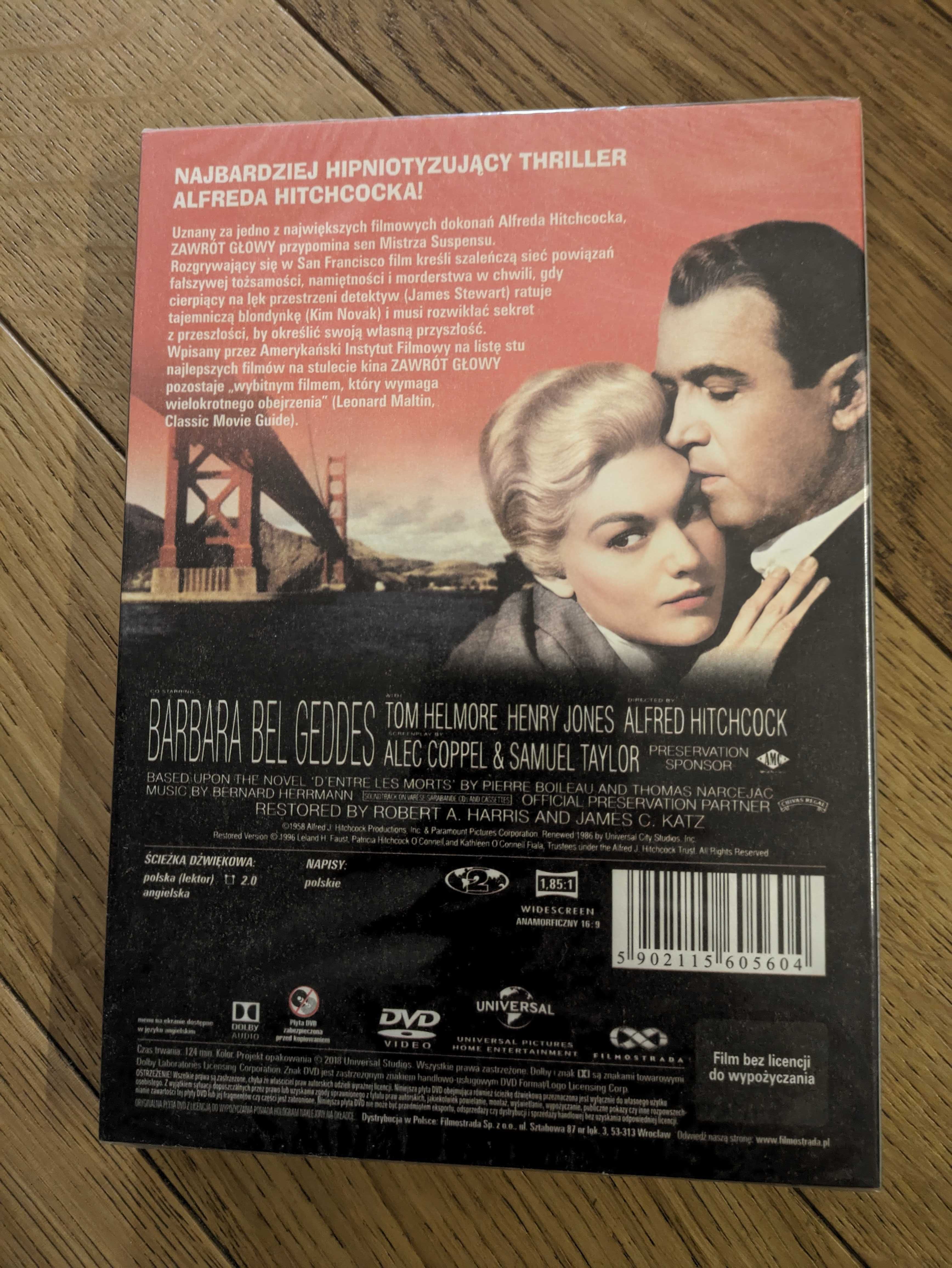 Film DVD Zawrót głowy - kolekcja vintage - Alfred Hitchcock - NOWY