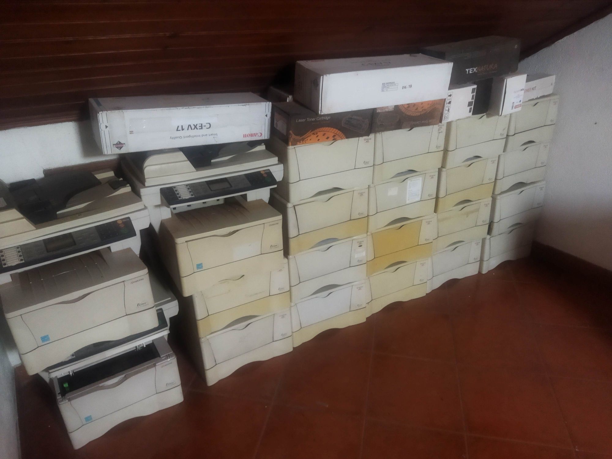 Grande lote de máquinas multifunções impressoras toners tinteiros scan