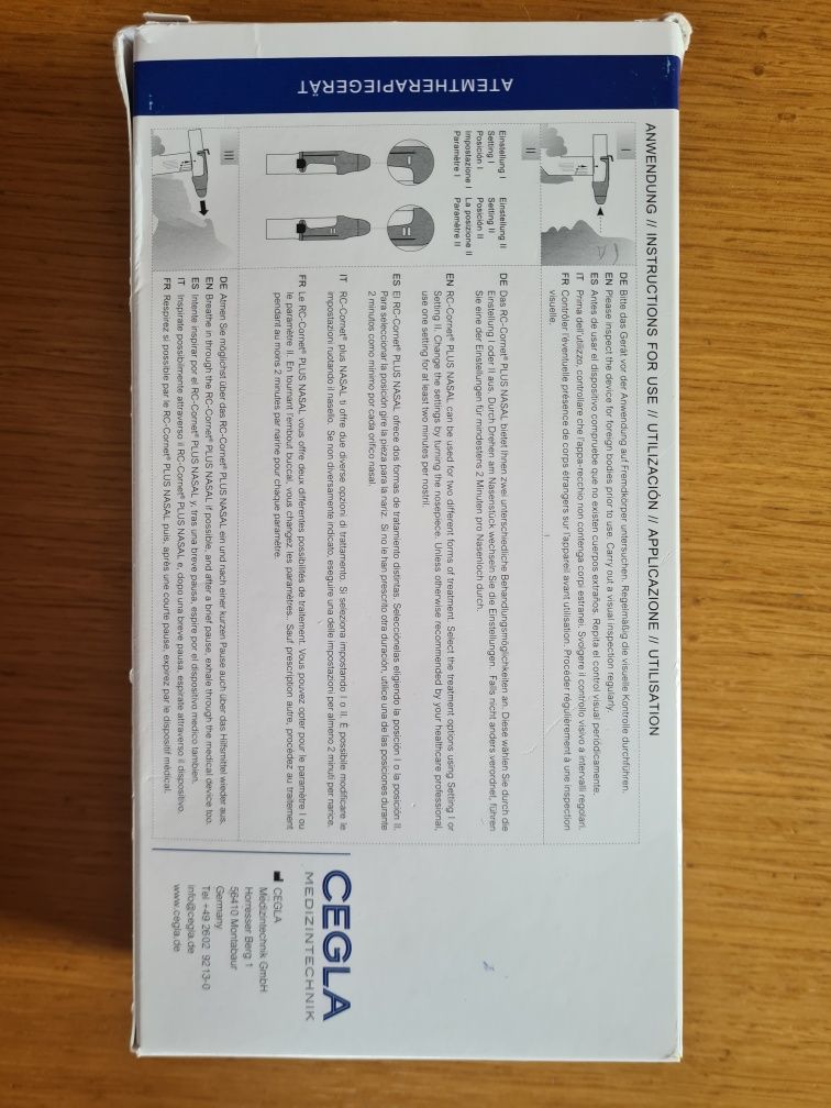 CEGLA RC-Cornet® PLUS NASAL urządzenie do terapii oddechowej, zatoki